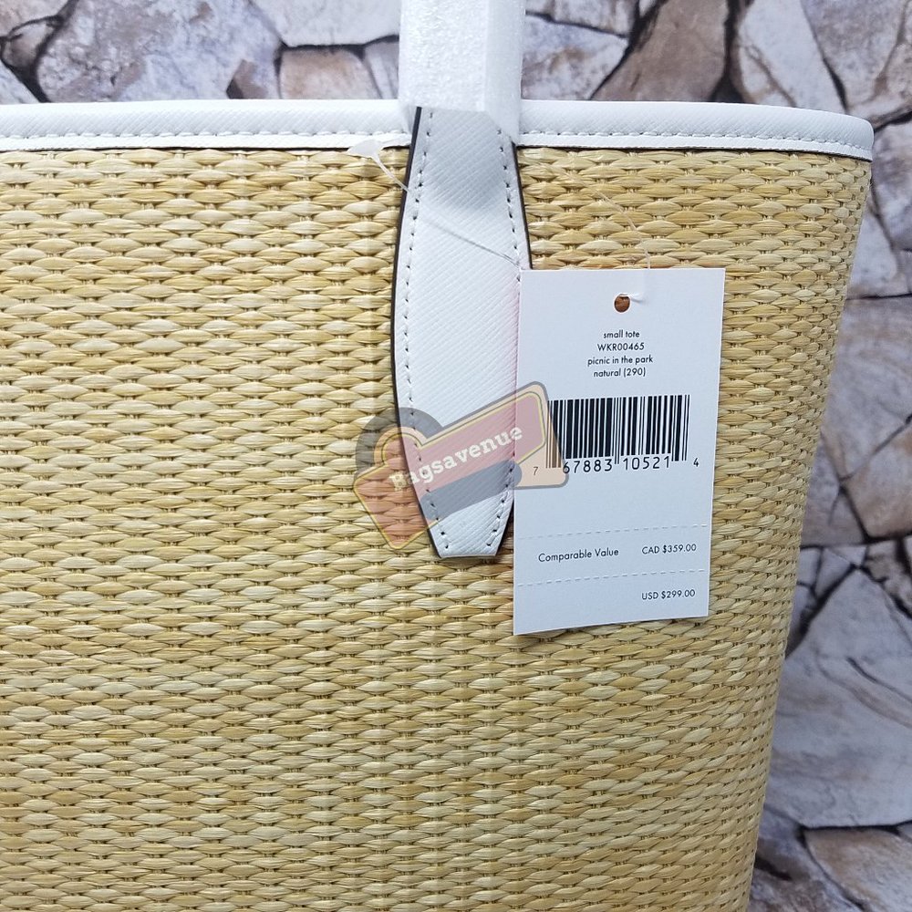 Small Tote Picnic In The Park Natural Kate Spade With Wristlet Beige - Picture 13 of 16